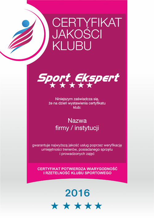 Certyfikat Sport Ekspert dla klubu sportowego